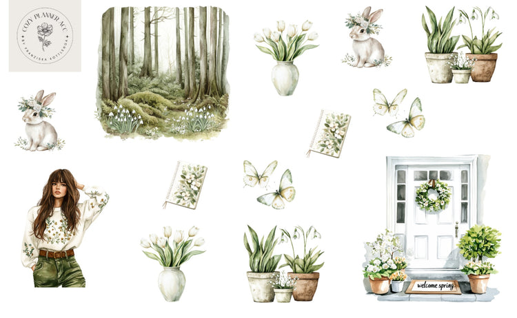 Sticker Sheet - Spring Life - Cozy Planner Acc. by Franziska Kottlenga