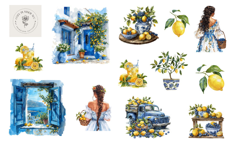 Sticker Sheet - Greek Lemon