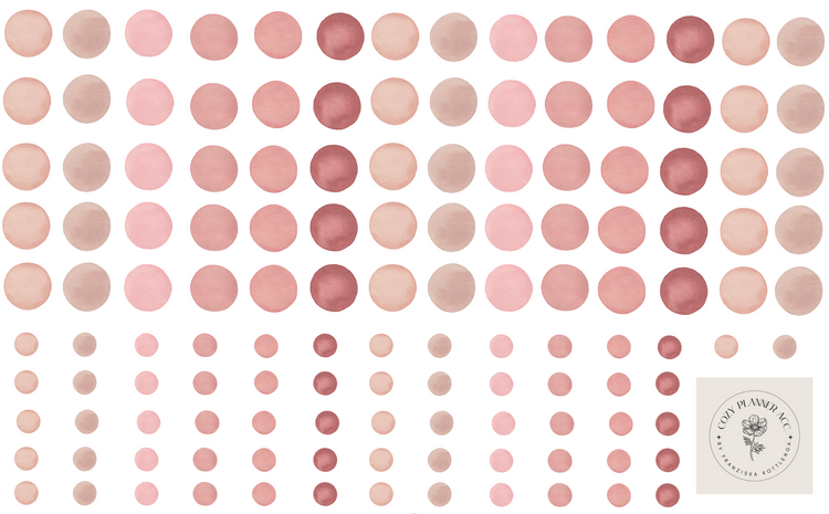 Sticker Sheet -Dots Rosé