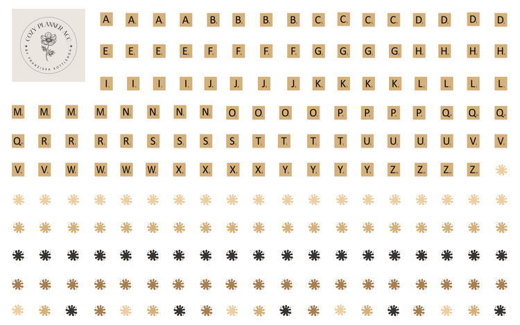 Sticker Sheet -Planerplausch Buchstaben