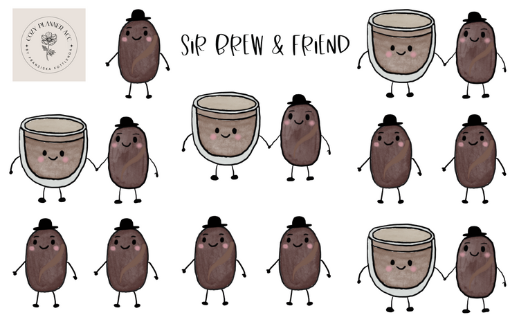 Sticker Sheet -Sir Brew and Friend