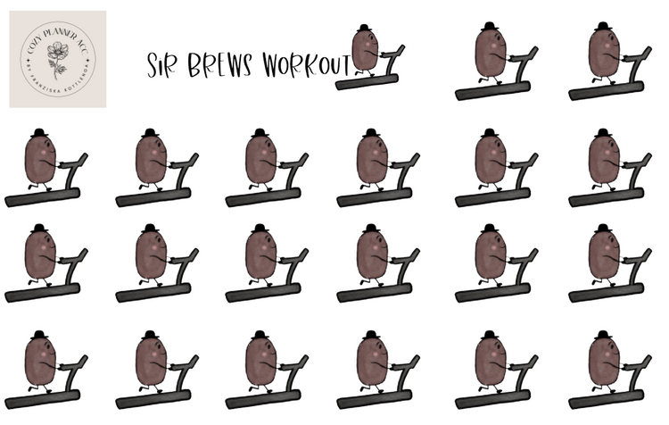 Sticker Sheet -Sir Brews workout
