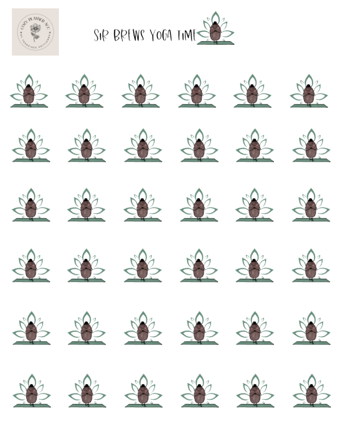 Sticker Sheet - Mini Sir Brews Yoga time
