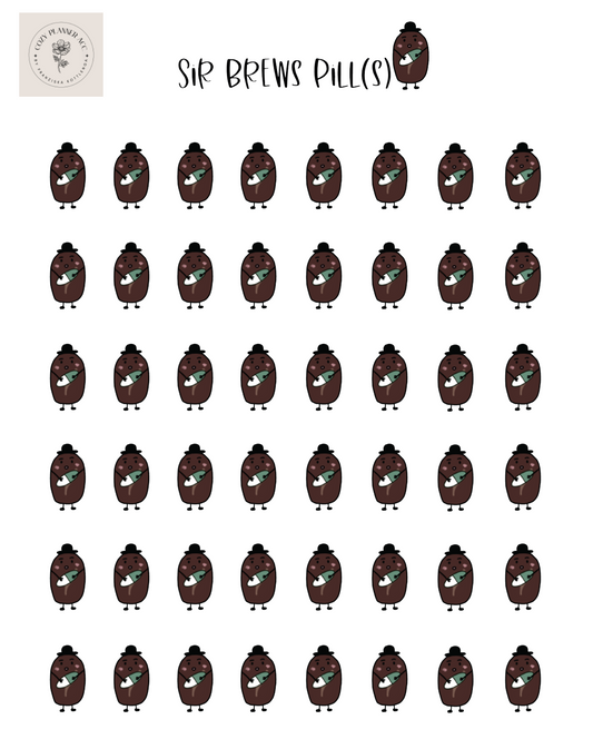 Sticker Sheet - Mini Sir Brews pill(s)