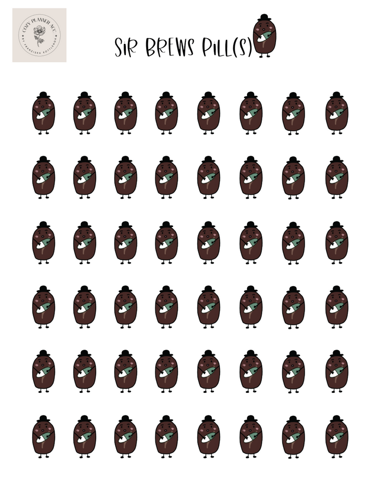 Sticker Sheet - Mini Sir Brews pill(s)