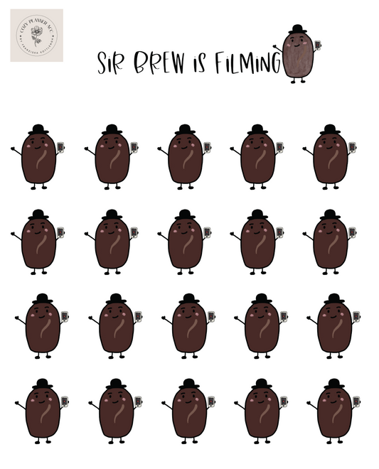 Sticker Sheet - Mini Sir Brew is filming