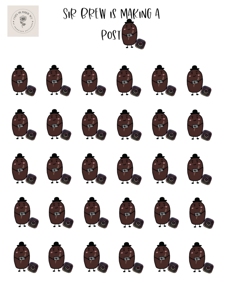 Sticker Sheet - Mini Sir Brew is making a post