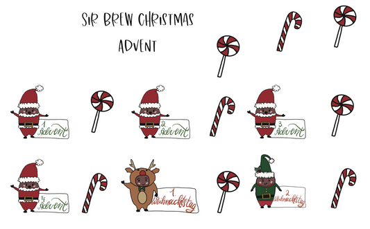 Sticker Sheet - Sir Brew Christmas Advent