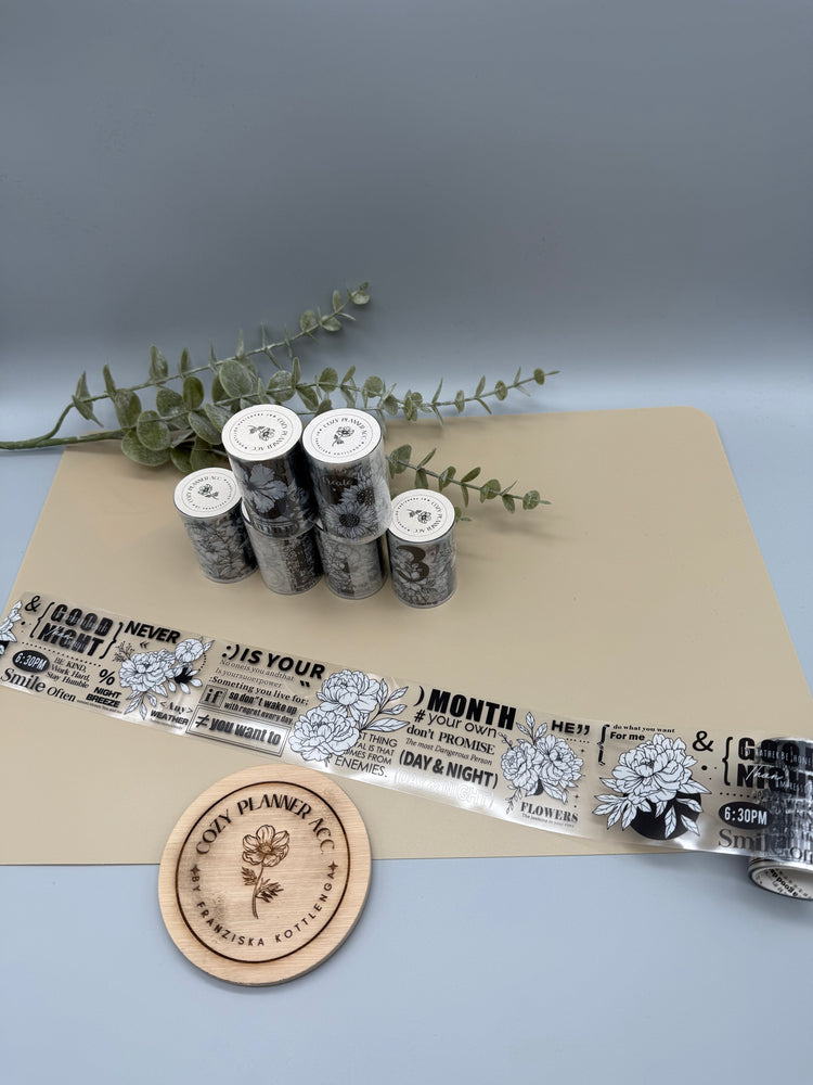 PET Tape - Black and White