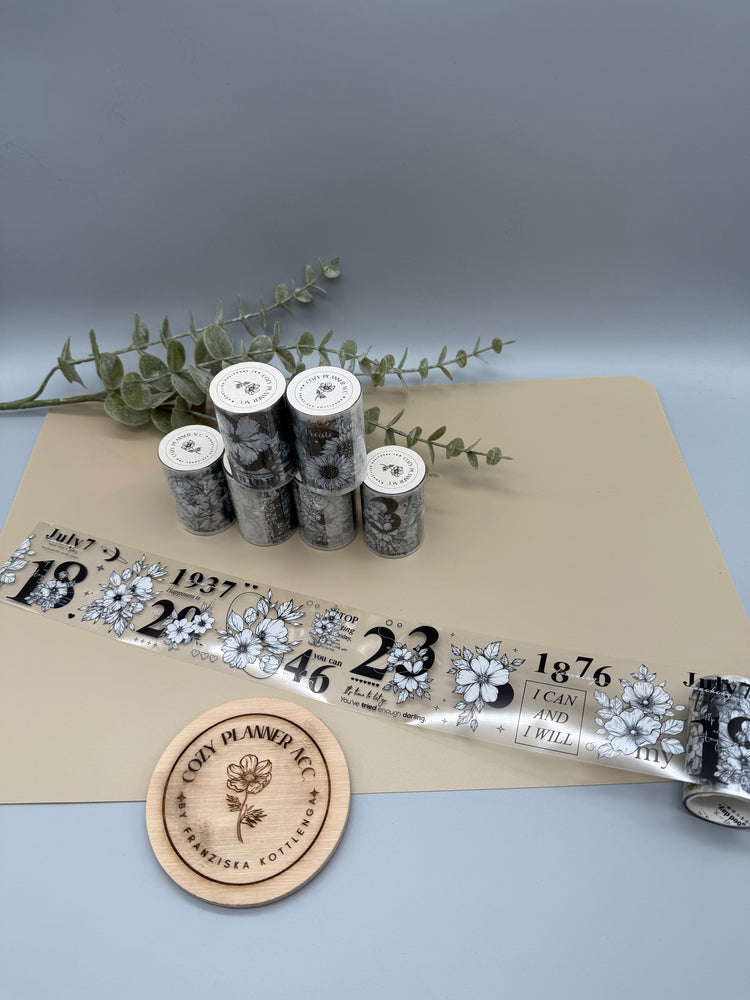 PET Tape - Black and White