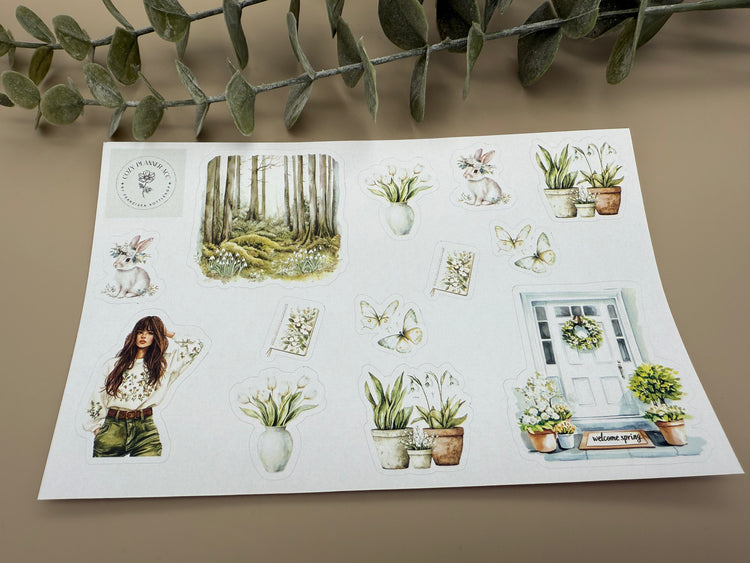 Sticker Sheet - Spring Life - Cozy Planner Acc. by Franziska Kottlenga