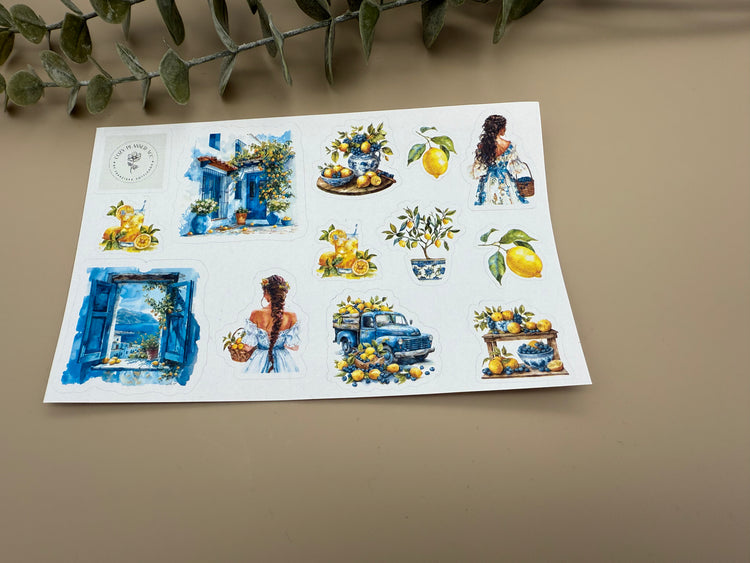 Sticker Sheet - Greek Lemon