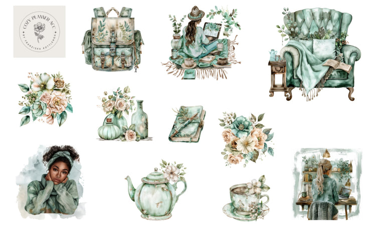 Sticker Sheet - Sage