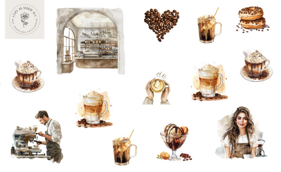 Sticker Sheet - Coffee Love 2.0 - Cozy Planner Acc. by Franziska Kottlenga