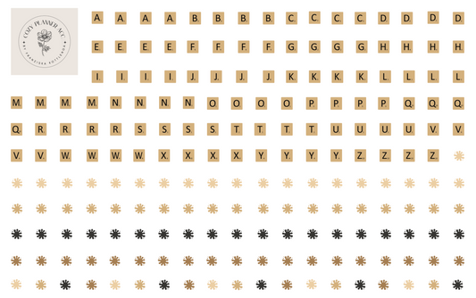 Sticker Sheet -Planerplausch Buchstaben