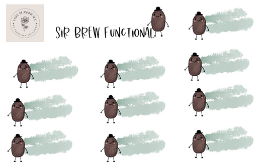 Sticker Sheet -Sir Brew Functional green