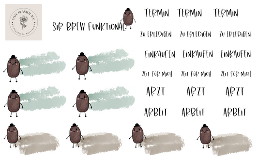 Sticker Sheet -Sir Brew Functional
