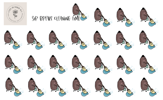 Hoja de pegatinas: La hora del café