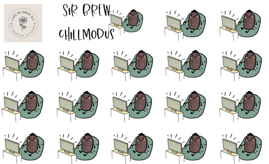 Hoja de pegatinas: La hora del café