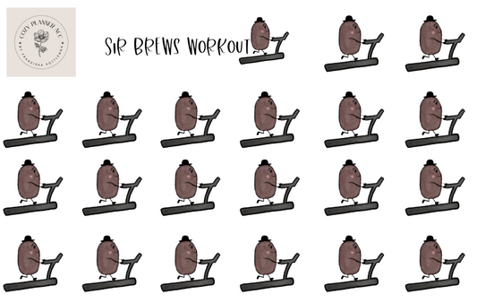 Sticker Sheet -Sir Brews workout