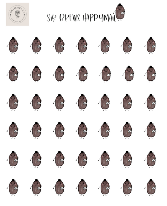 Hoja de pegatinas: La hora del café