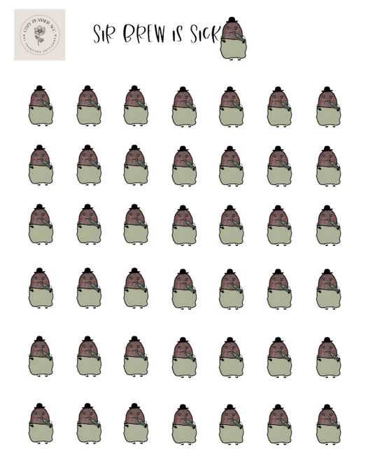 Hoja de pegatinas: La hora del café