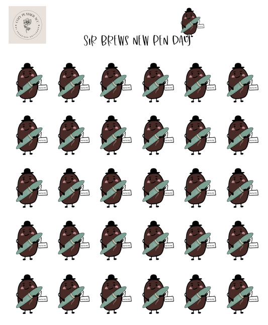 Hoja de pegatinas: La hora del café