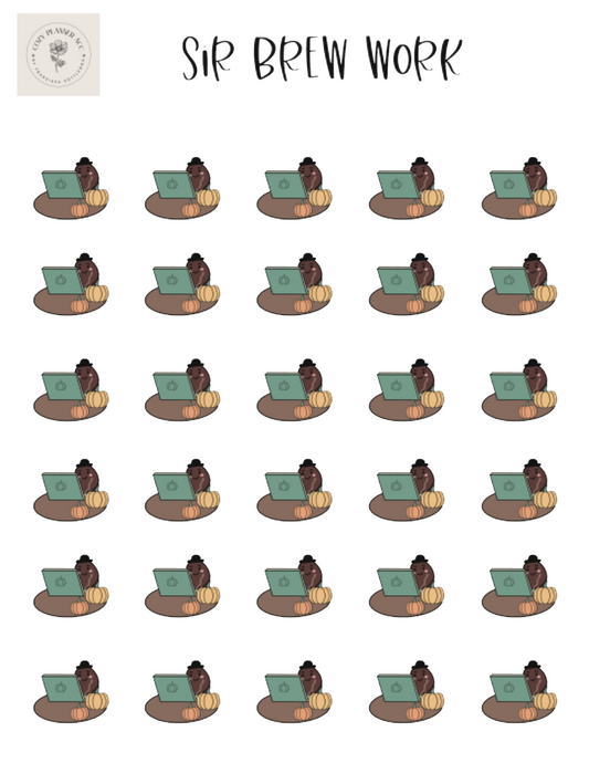 Sticker Sheet - Mini Sir Brew work