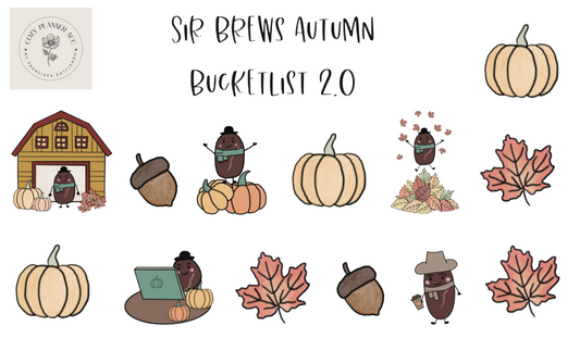 Sticker Sheet - Sir Brews autumn bucketlist 2.0
