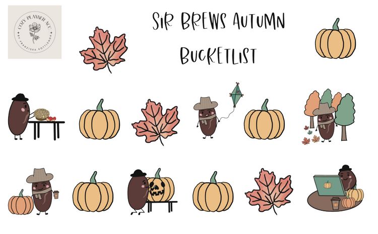 Sticker Sheet - Sir Brews autumn bucketlist