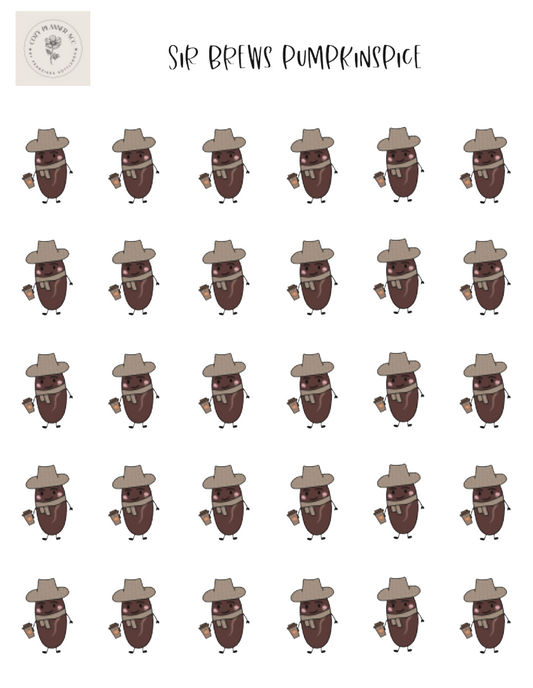 Sticker Sheet - Mini Sir Brews pumpkinspice