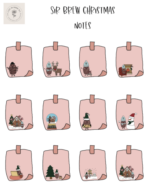 Sticker Sheet - Sir Brew Christmas notes