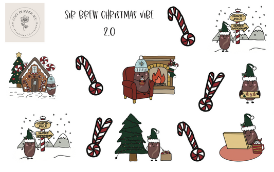 Sticker Sheet - Sir Brew Christmas vibe 2.0