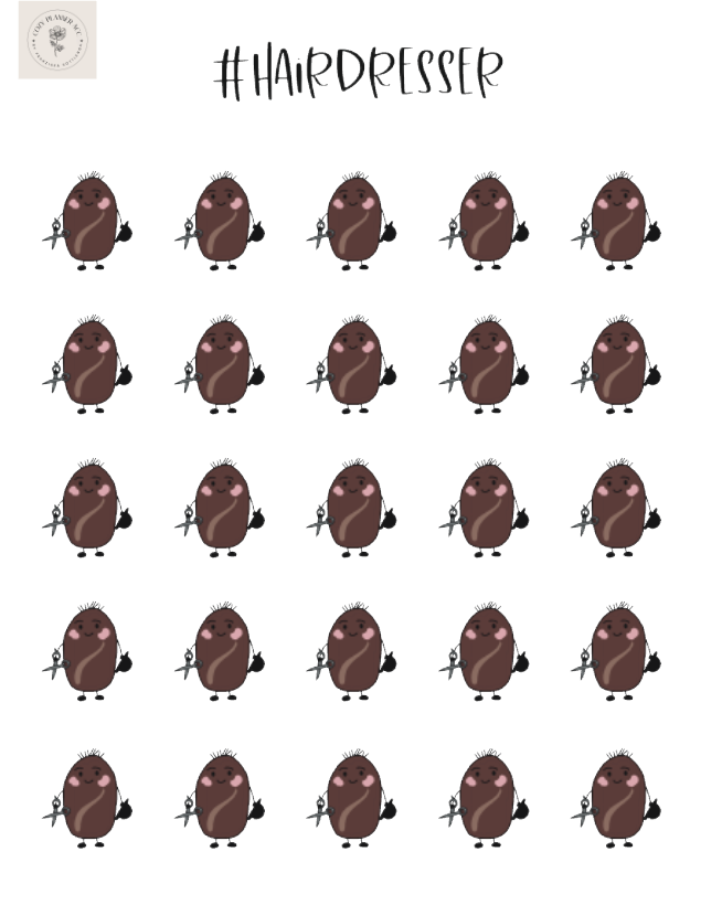 Sticker Sheet - #Hairdresser