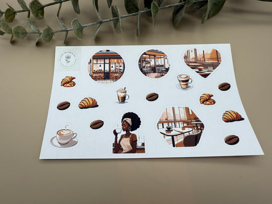 Sticker Sheet - Coffee Time - Cozy Planner Acc. by Franziska Kottlenga