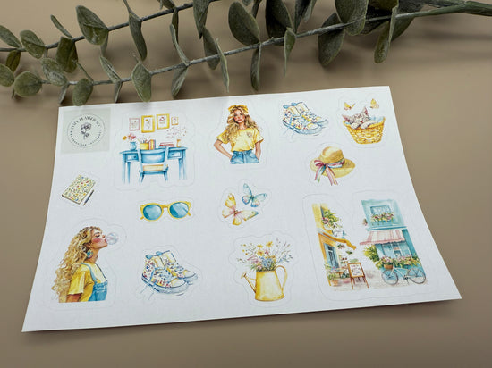 Sticker Sheet - Spring Vibes - Cozy Planner Acc. by Franziska Kottlenga